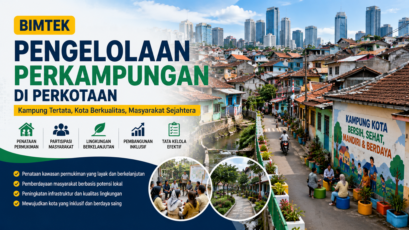 Bimtek Pengelolaan Perkampungan di Perkotaan sebagai Upaya Mewujudkan Permukiman yang Layak, Berkelanjutan, dan Berdaya Saing